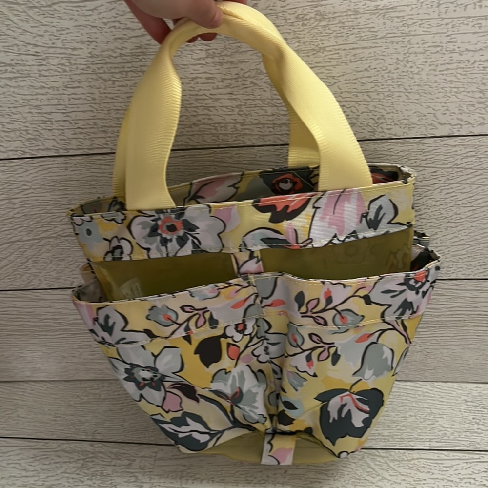 Vera Bradley yellow flower garden supply carry bag